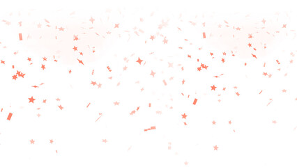 Falling rose gold confetti isolated on transparent background, creating a festive and celebratory atmosphere for any special occasion isolated on transparent background