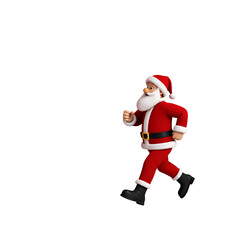 A close-up of a Santa Claus figurine against a white backdrop.