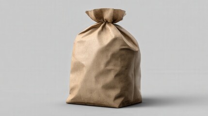 Plaster Mix in Kraft Paper Bag – Premium Studio Photo with Soft Shadows