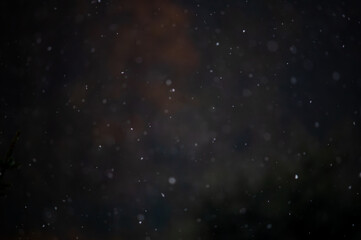 Bokeh defocused snow and rain drops on the window background