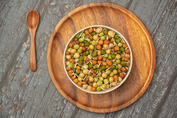 High Protein Mixed Sprouts Salad Bowl – Healthy Vegan Meal.