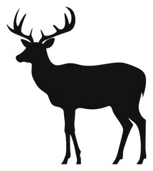 Fototapeta premium PNG Deer Silhouette clip art silhouette wildlife animal.