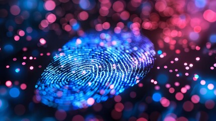 Fingerprint scanning system a concept of digital biometric security and identity verification
