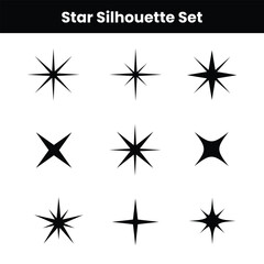 Star silhouette, Star icon, Star vector