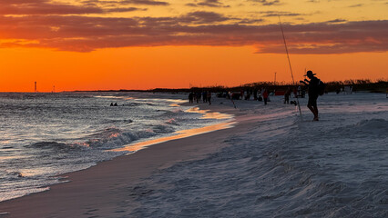 Okaloosa island beach sunset