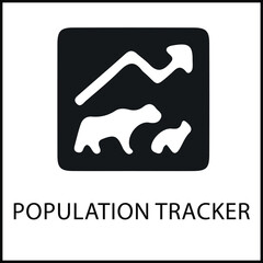 Wildlife Population Tracker Minimal Vector Icon for Ecology Data Analysis