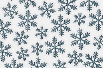Intricate snowflakes in blue, forming a seamless pattern against a white background.