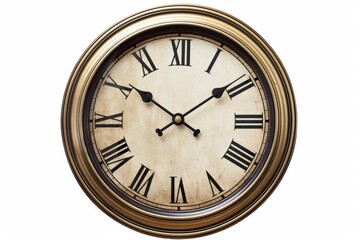Timeless Precision: A vintage clock with Roman numerals, a symbol of heritage and accuracy. The clock embodies history and precision.