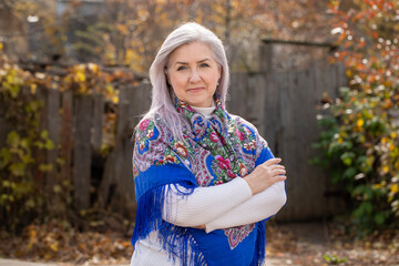 Portrait of an elderly woman - a villager