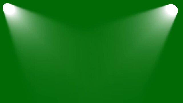 Glowing green screen spotlights animation.Sun light lens icon.DJ Stage green screen  Spotlights animated.spot light 
green screen background 4k animation.spot light effect animation,