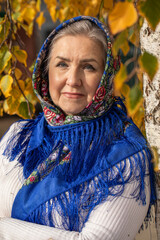 Portrait of an elderly woman - a villager