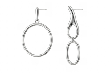 Silver dangle earrings illustrating modern jewelry and vogue accessory