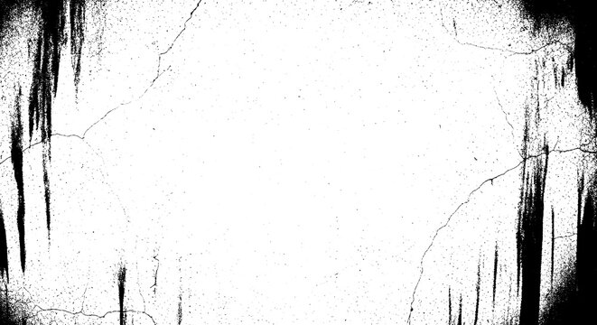 Grunge frame isolated on transparent background, a highresolution texture for graphic design projects and artistic creations