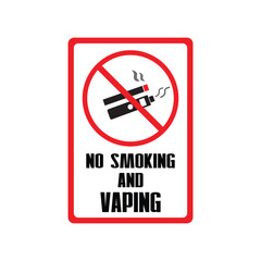 No smoking and vaping area sign vector.