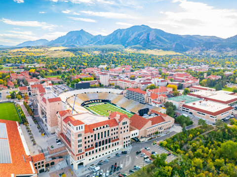 Folsom Field on the University of Colorado campus is home to the Colorado Buffaloes football team.
