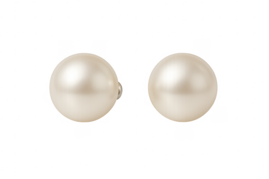 Two luminous pearl earrings highlighting elegance and beauty