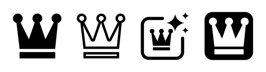 Royal crown icon representing authority and prestige, perfect for CEO symbols, royalty themes, and professional branding. High-quality transparent PNG vector illustration for premium designs.