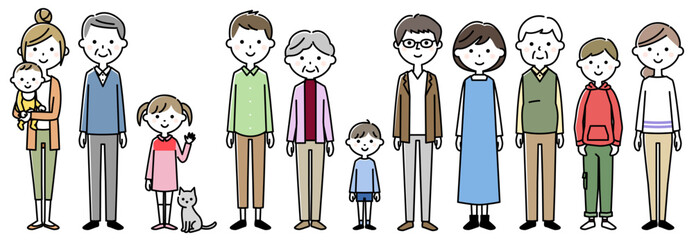 色々な世代の人々