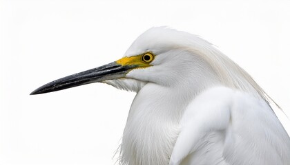 Obraz premium snowy egret isolated on white background