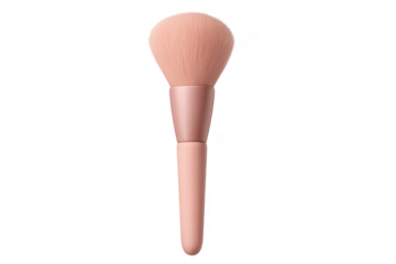 Pink makeup powder brush for cosmetic application