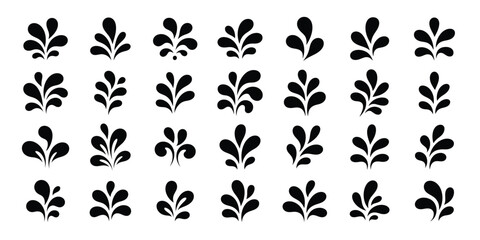 Black Floral Swirls on Pastel Purple Background