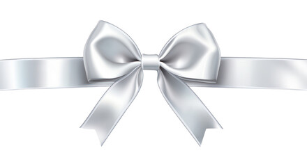 Naklejka premium PNG Silver ribbon with a bow accessories decoration accessory.