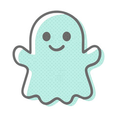 Obraz premium PNG Cute cartoon ghost illustration