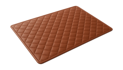 Durable quilted vinyl floor mats, easy to clean, perfect for a busy family kitchen.