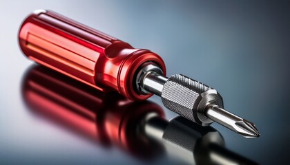 this precision screwdriver features a striking red handle and a shiny metallic tip ideal for intricate repair tasks and assembly work highlighting quality and functionality in design
