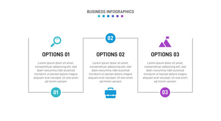 Progress bar featuring 3 arrow-shaped elements, symbolizing the three stages of business strategy and progression. Clean timeline infographic design template. Vector for mobile presentation.
