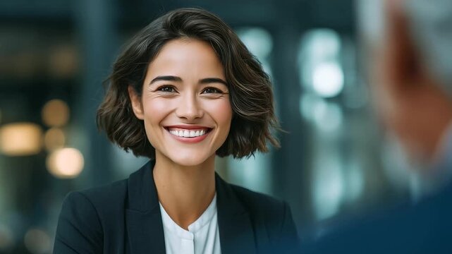 HR Officer Leading One-on-One Performance Appraisal Meeting Focused HR