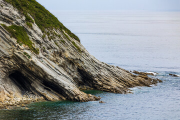 Aitzuri Cliffs and Caves, Part of the Basque Flysch in the Coastal Geopark near Deba