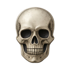 Obraz premium PNG Vintage skull illustration on white.
