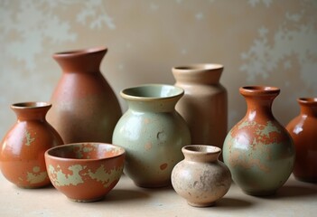 Handmade Ceramics Showcasing Unique Intricate Clay Patterns Artistry and Texture