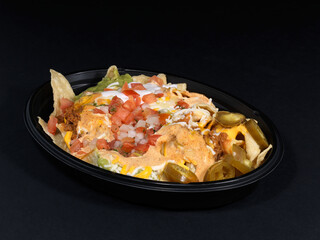 Nachos in Takeout Bowl