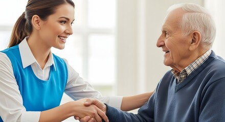 Obraz premium Compassionate Elderly Care Partnership: Senior Citizen Support & Caregiver Assistance, Elderly Home Assistance, Senior Companionship, Support for Seniors, Home Health Care