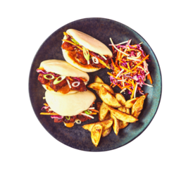 korean style fried chicken beast bao bun