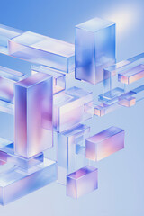 Obraz premium abstract blue cubes