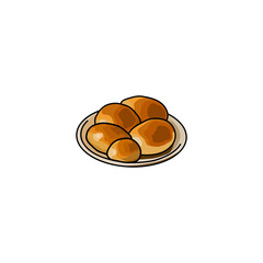 bread on a plate