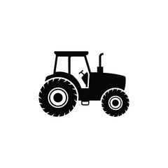 Vector tractor icon isolated on clean background