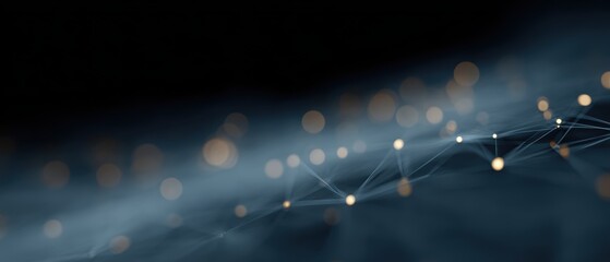 futuristic financial background with bitcoin network nodes