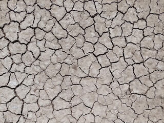 dry cracked ground as an example of climate changes, abstract background texture
