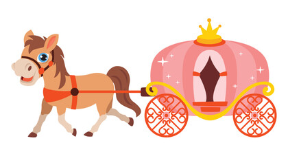 Cartoon Drawing Of Horse Carriage