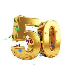 Number 50 Made Of Gold isolated, Golden Number, 5oth anniversary , 50th Years PNG 