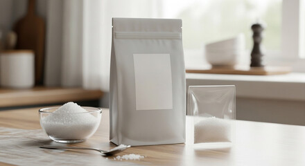 Sugar Presentation A Collection of Sugar in Various Forms with a Blank Label for Versatility