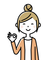 若い女性　ママ　OK
