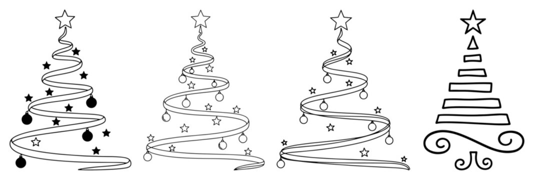 christmas tree outline template