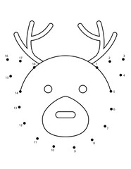 Christmas Connect the Dots Coloring Page for Kids | Christmas Dot to Dot
