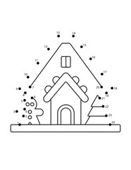 Christmas Connect the Dots Coloring Page for Kids | Christmas Dot to Dot