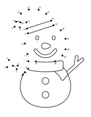 Christmas Connect the Dots Coloring Page for Kids | Christmas Dot to Dot